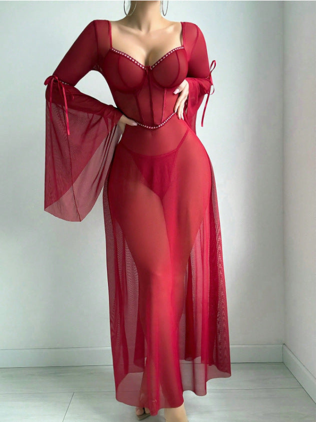 Flare Sleeve Long Nightgown