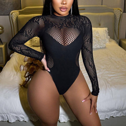 Floral Fishnet Bodysuit