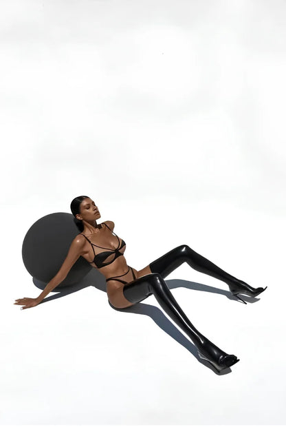 Sexy Lingerie Cut Out Strappy Bikni Set