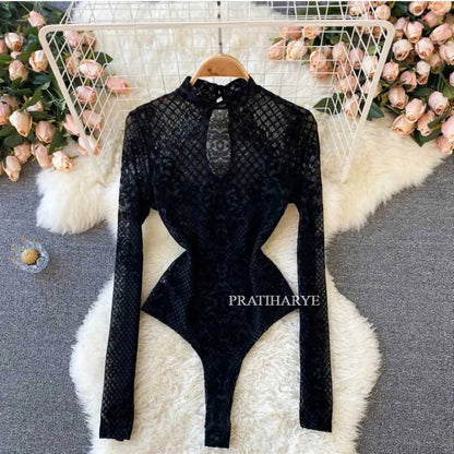 Viral Embriodery Lace bodysuit and top - Pratiharye 