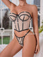 2pc Rhinestone Corset Bikini Set
