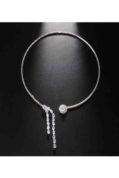 Sexy Silver Rhinestone Neck Choker