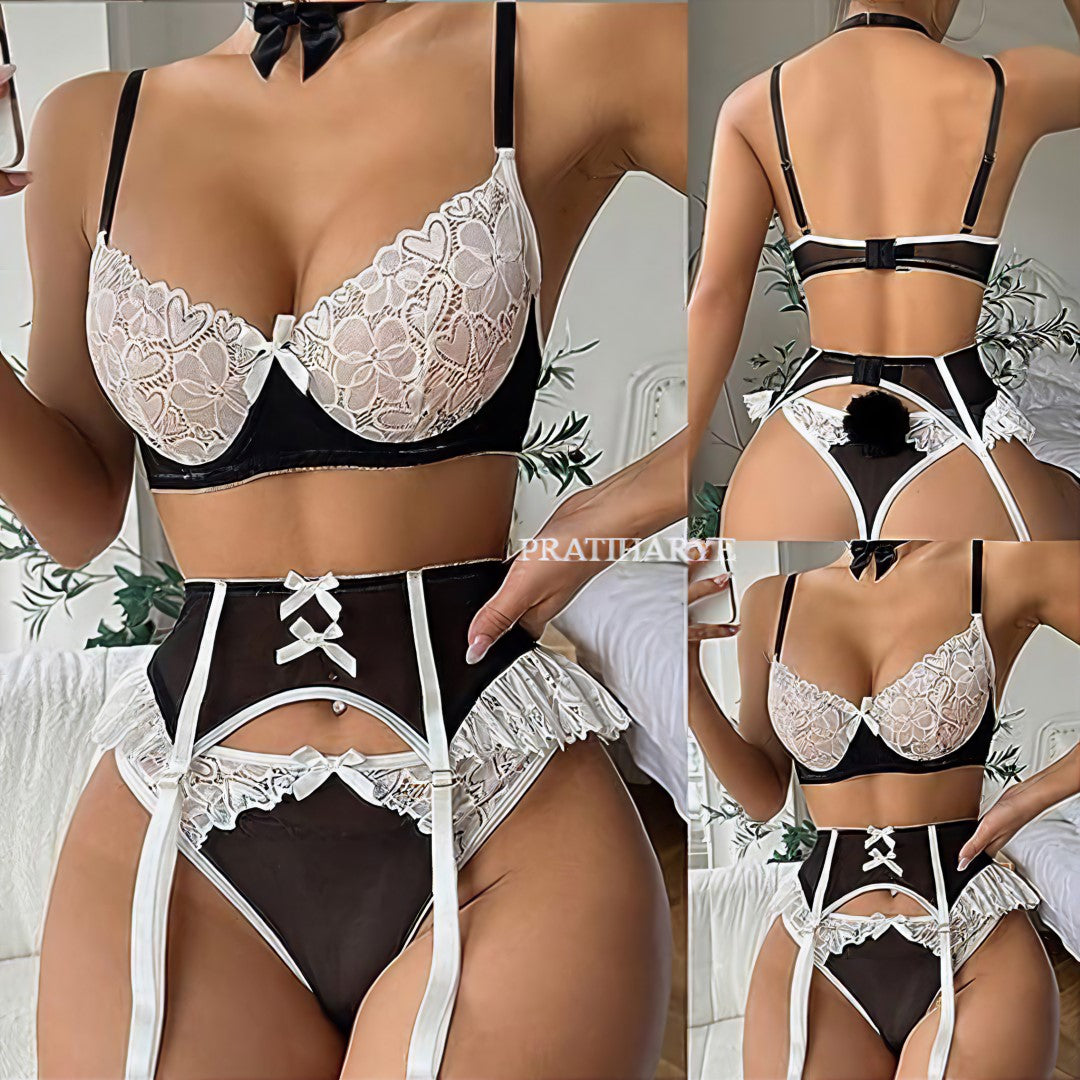 6pc Maid Garter Set