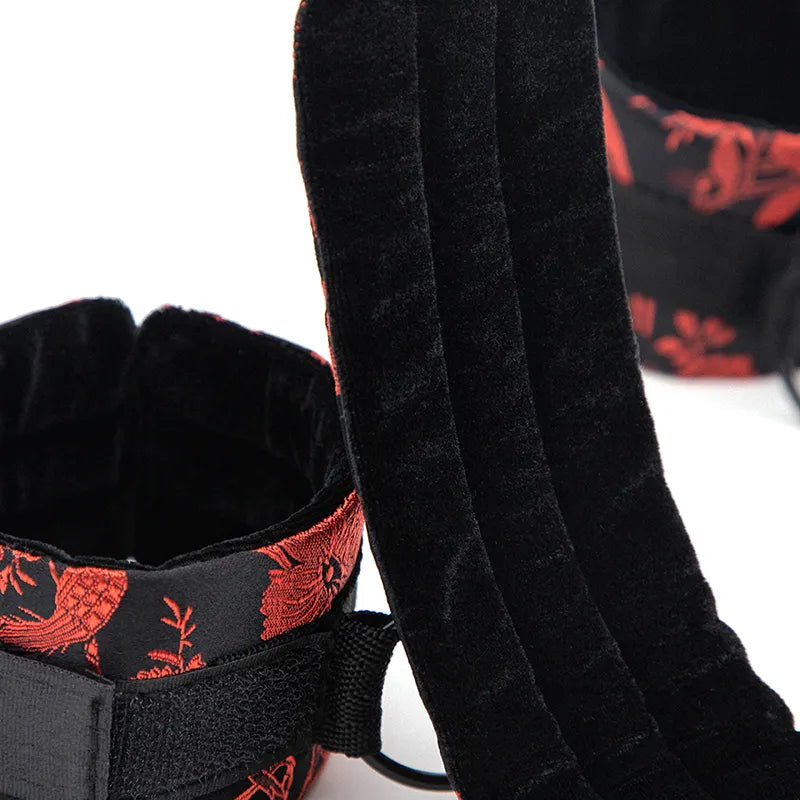 Under Bed Restraint Adjustable Straps with Soft Padded Cuffs