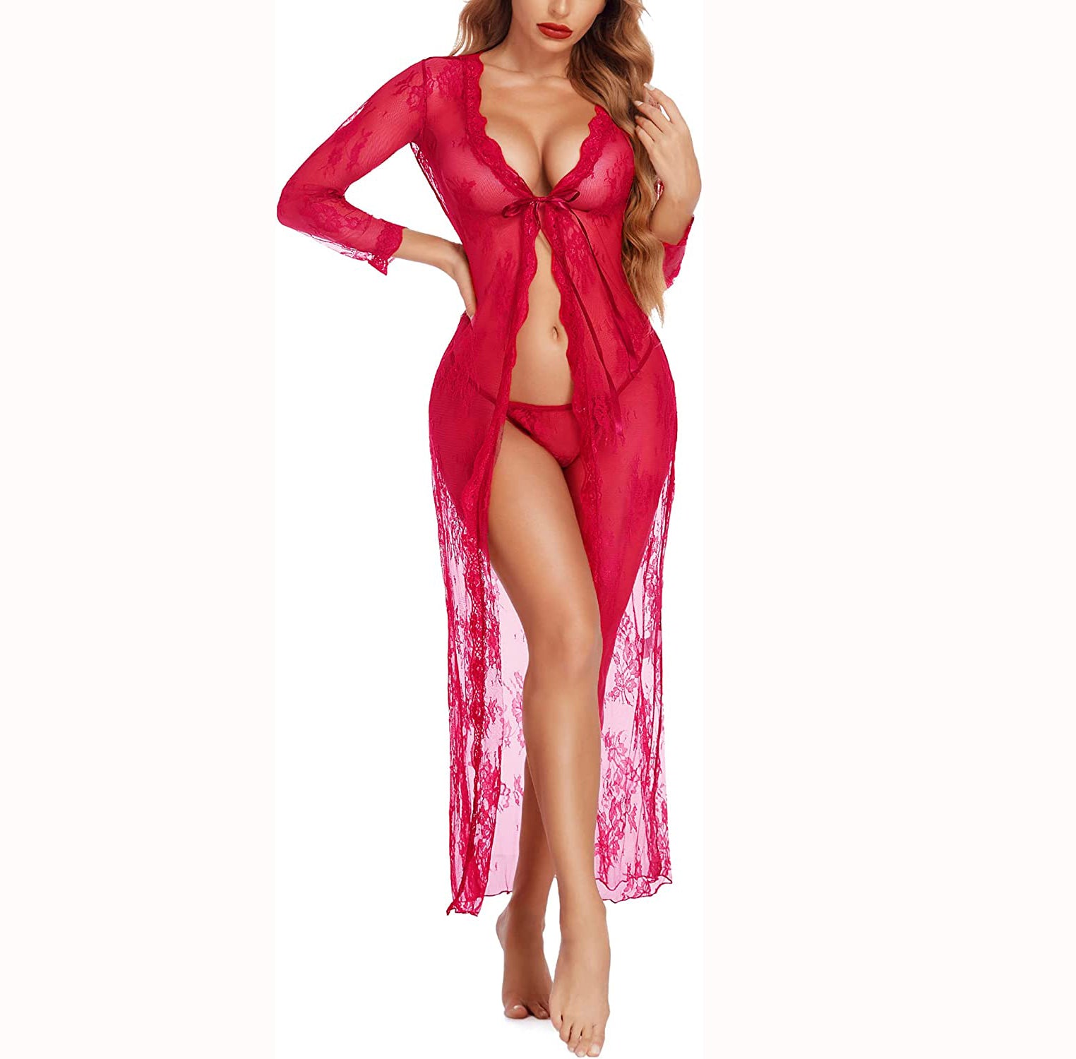 Front Open Long Robe