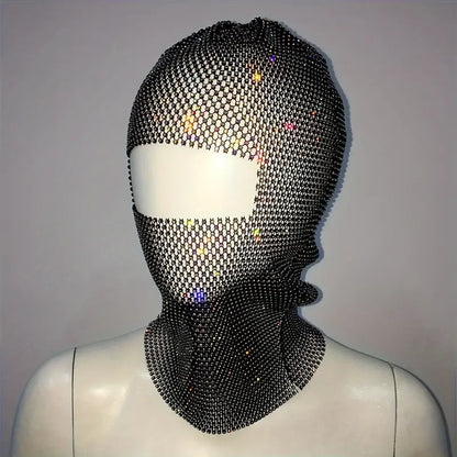 Balaclava Rhinestone Crystal Headwear Mask