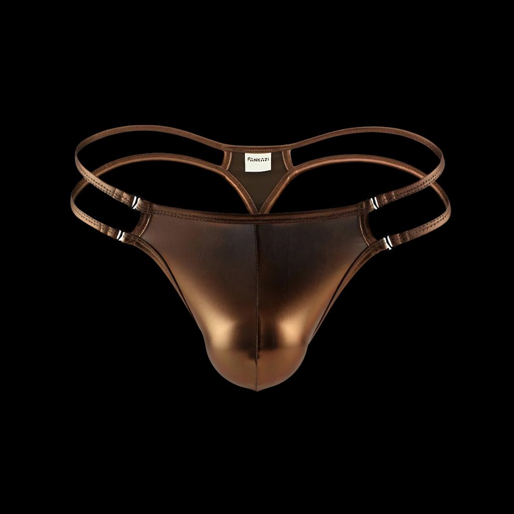 Metallic Strappy Men Thong