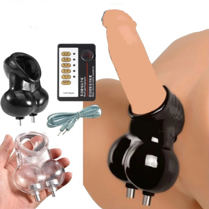 Electric Silicone Testicle Cock Rings with Remote Control
