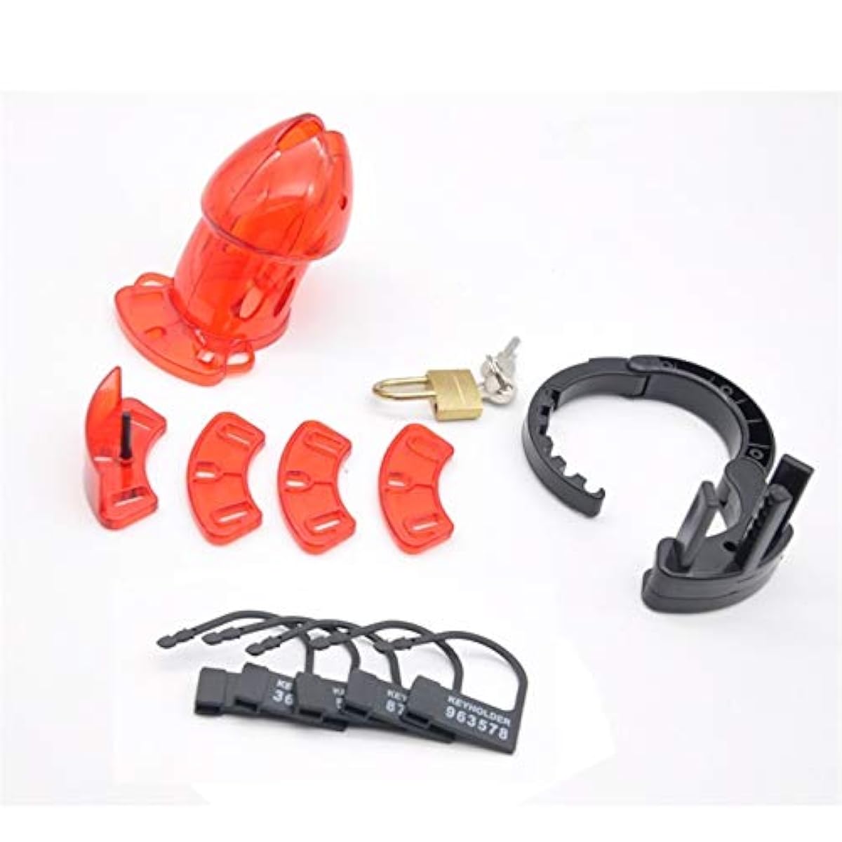 Male Pvc Fully Adjustable Chasity Cage lock