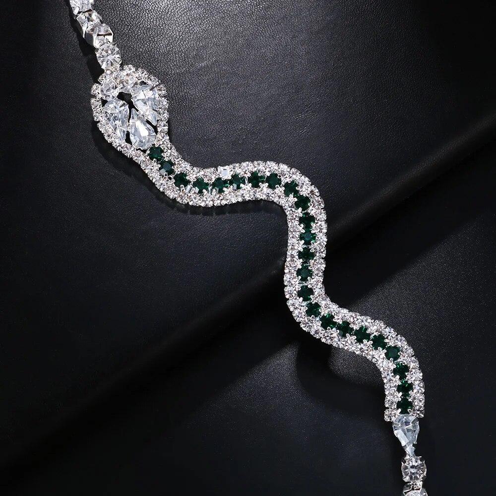 Snake Rhinestone Elegant Breast Chain