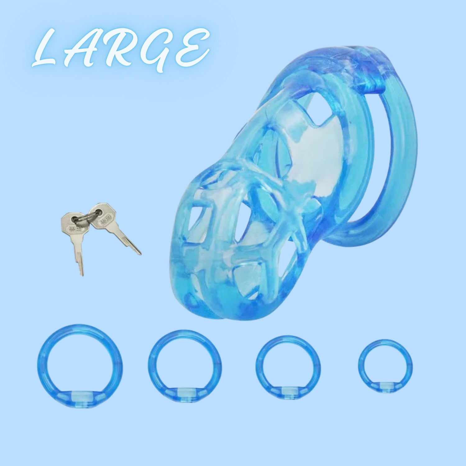 Premium Silicone Head Chastity Cage with Resin Rings