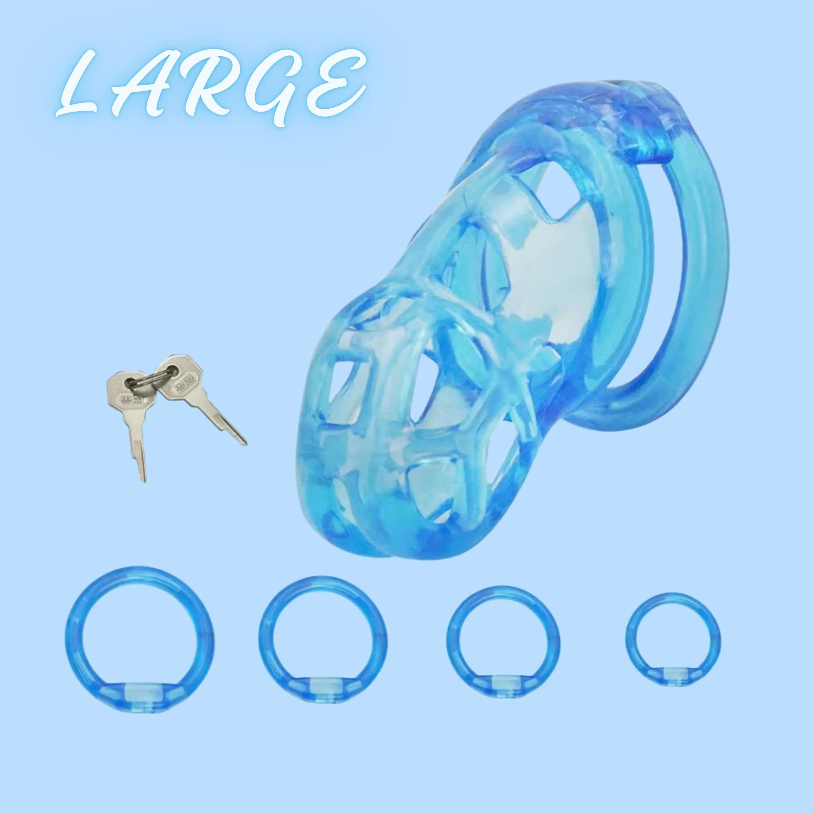 Premium Silicone Head Chastity Cage with Resin Rings