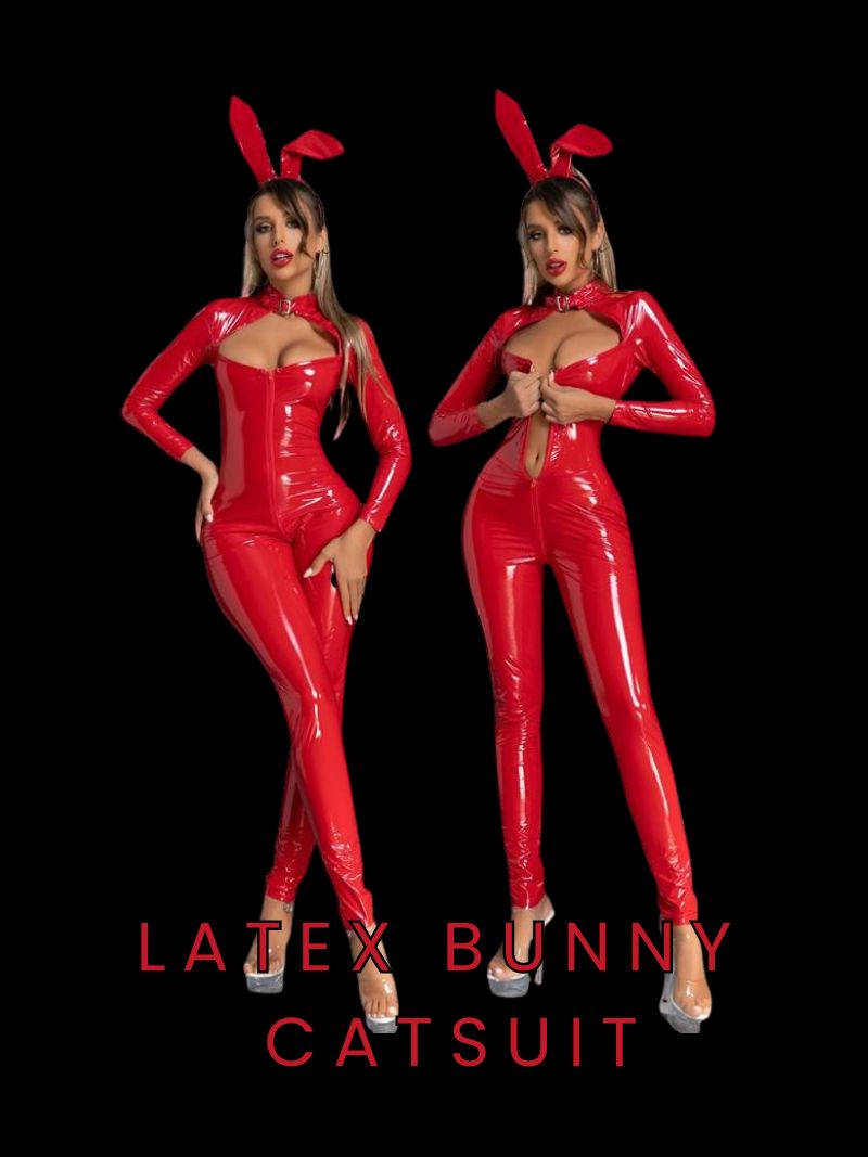 Latex Bunny Costume Catsuit
