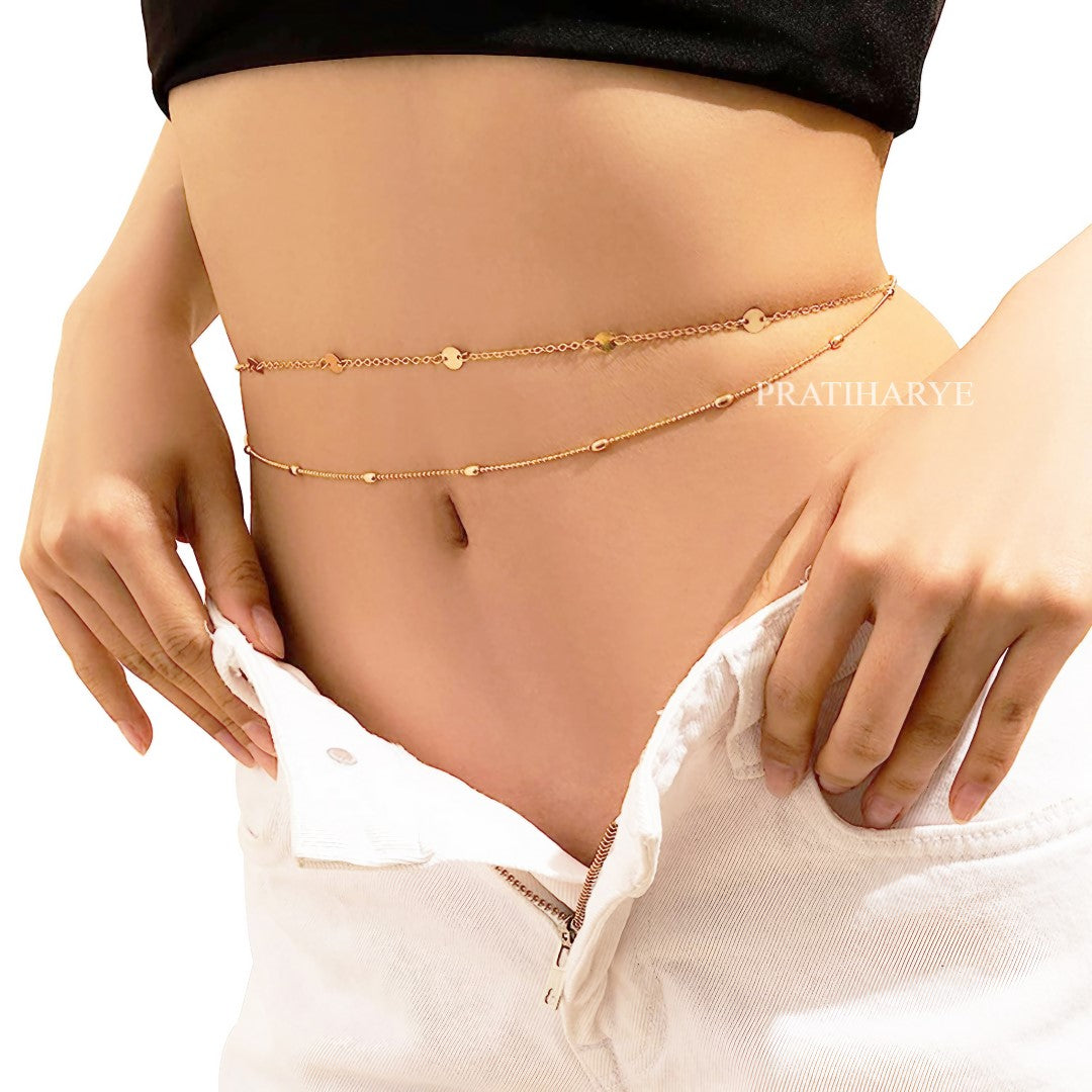 Pratiharye Premium Kamarbandh Hip Body belly chain for women Girls - Body chain - Tummy chain for women - Metal Belly Chain for Women