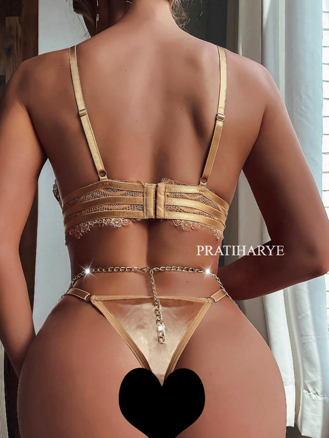 Sexy Golden Bikini - Tummy Chain - Pratiharye