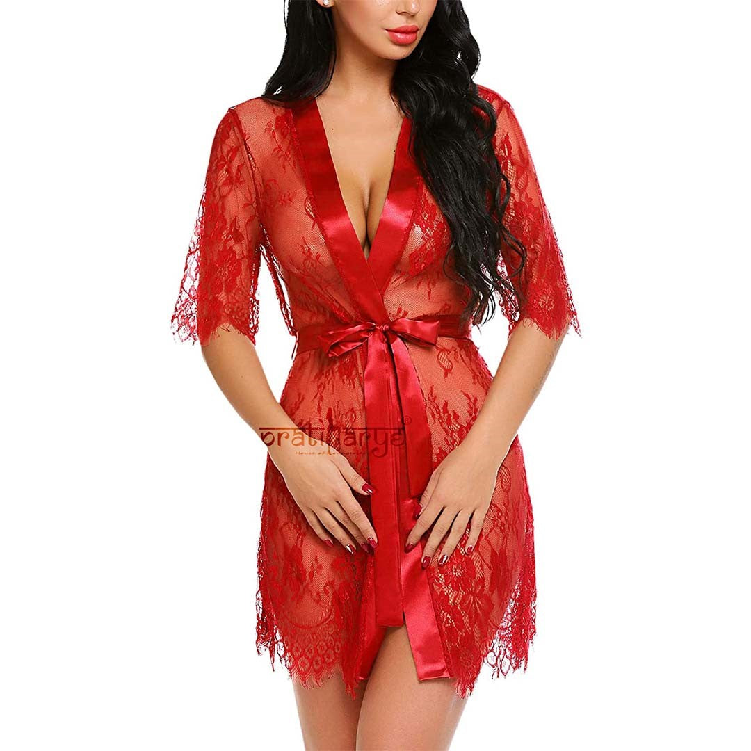 Short Eye lace Robe