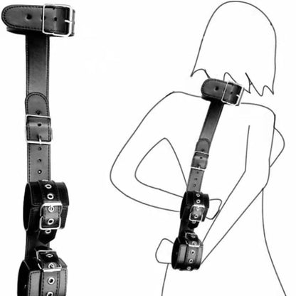 Leather wrist &amp; Neck Restraint Strap