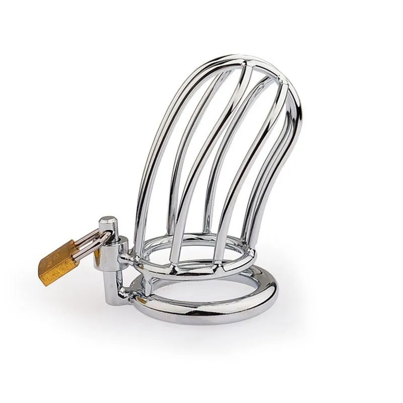 Caged Designed Stainless Steel Men Chasity Lock