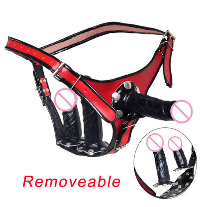 3-in-1 Strap-On Harness Set with Removable Dildo