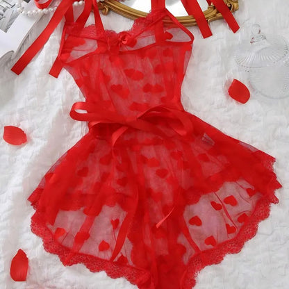 Scarlet Love Mesh Mini Babydoll