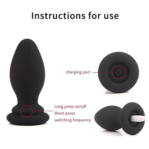 Vibrating Silicone Butt Plug Fox Tail with/without Remote