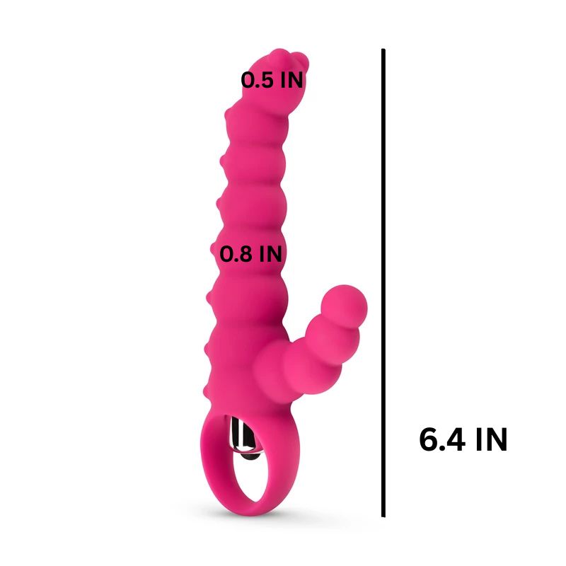 Silicone Dildo Vibrator with Ring Base
