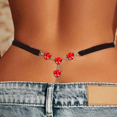 Designer Heart Chain Thong