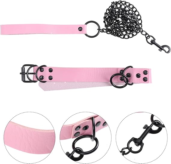 Black Chain Collar Leash