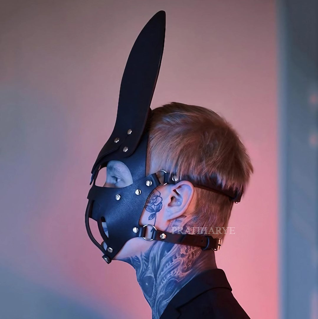 Premium PU leather Bondage Mask