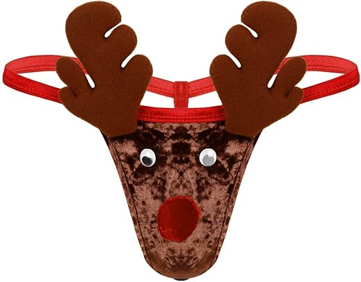 Unisex Christmas Deer Thong