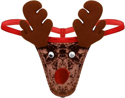 Unisex Christmas Deer Thong