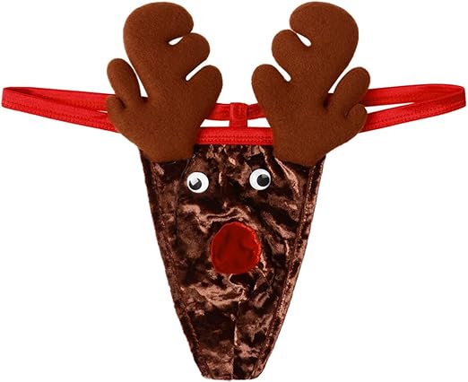 Unisex Christmas Deer Thong