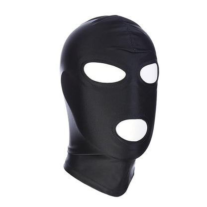 Black Full-Face Fetish Mask with Eye &amp; Mouth Openings