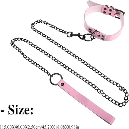 Black Chain Collar Leash