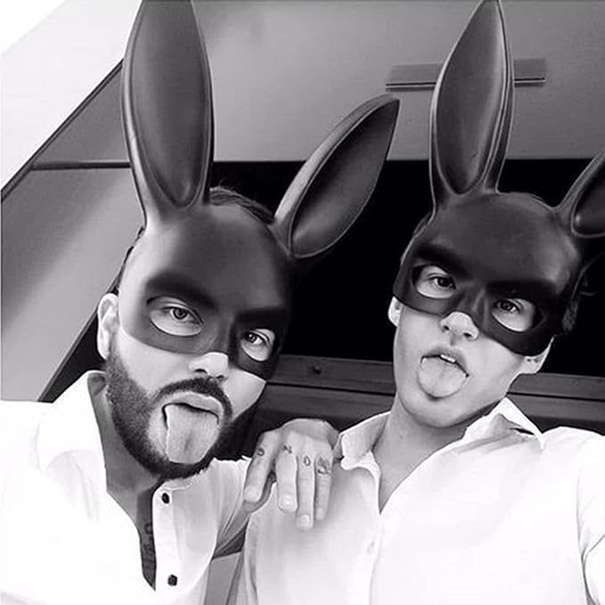 Unisex Plastic Bunny Mask with Long Ears