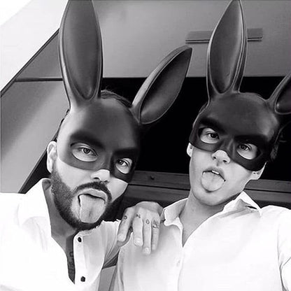 Unisex Plastic Bunny Mask with Long Ears