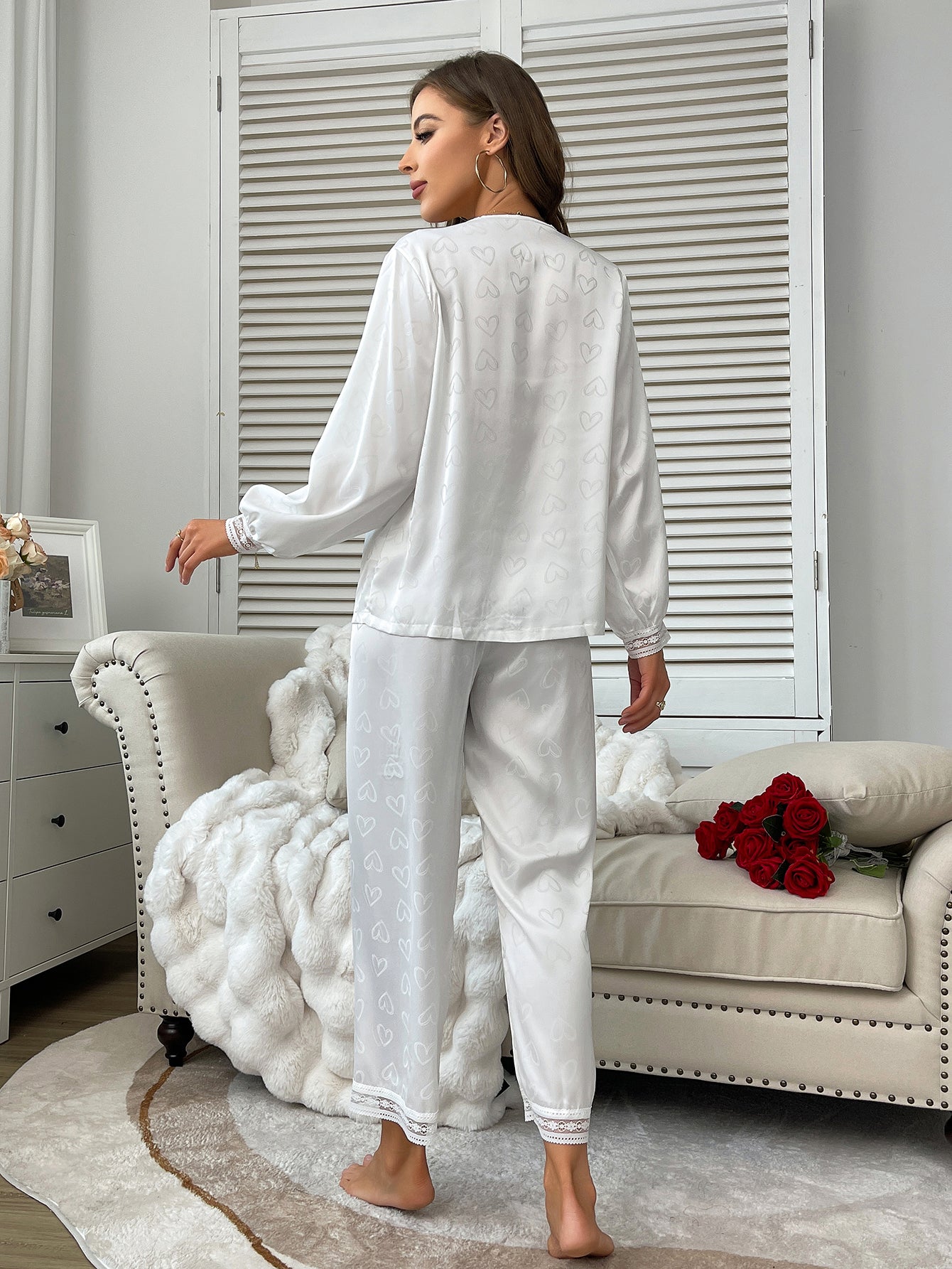 Premium Sweetheart Satin Lounge Set