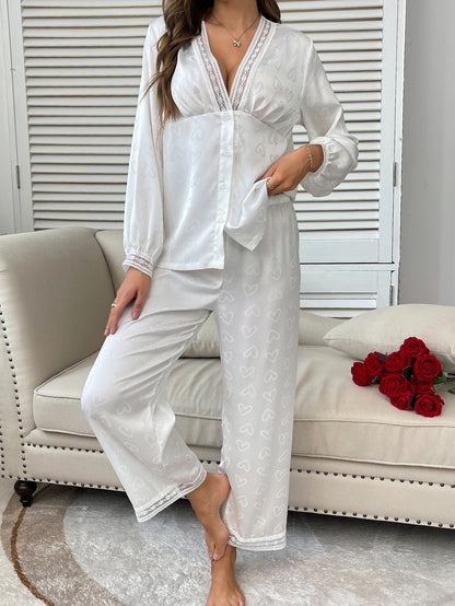 Premium Sweetheart Satin Lounge Set