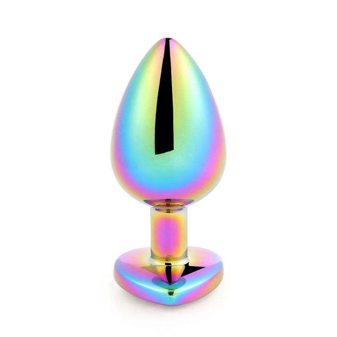 Premium Rainbow Heart Butt Plug