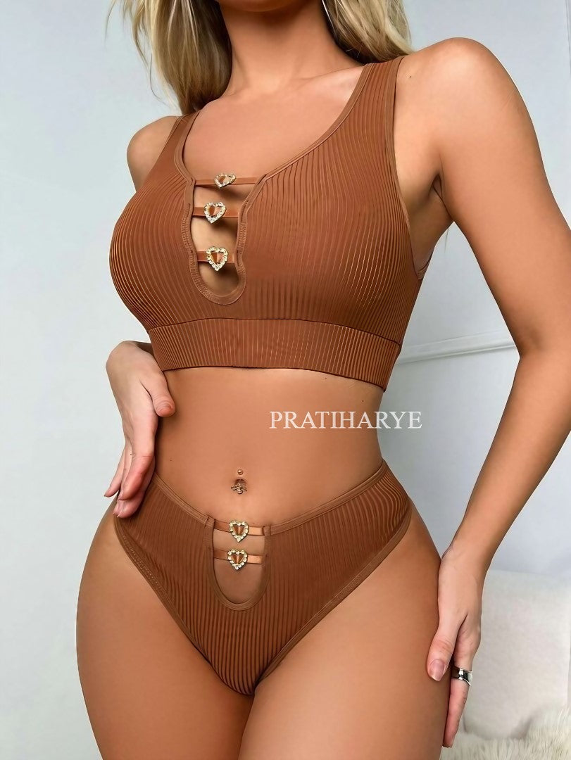 Beachwear Ribbed Bra &amp; Panty