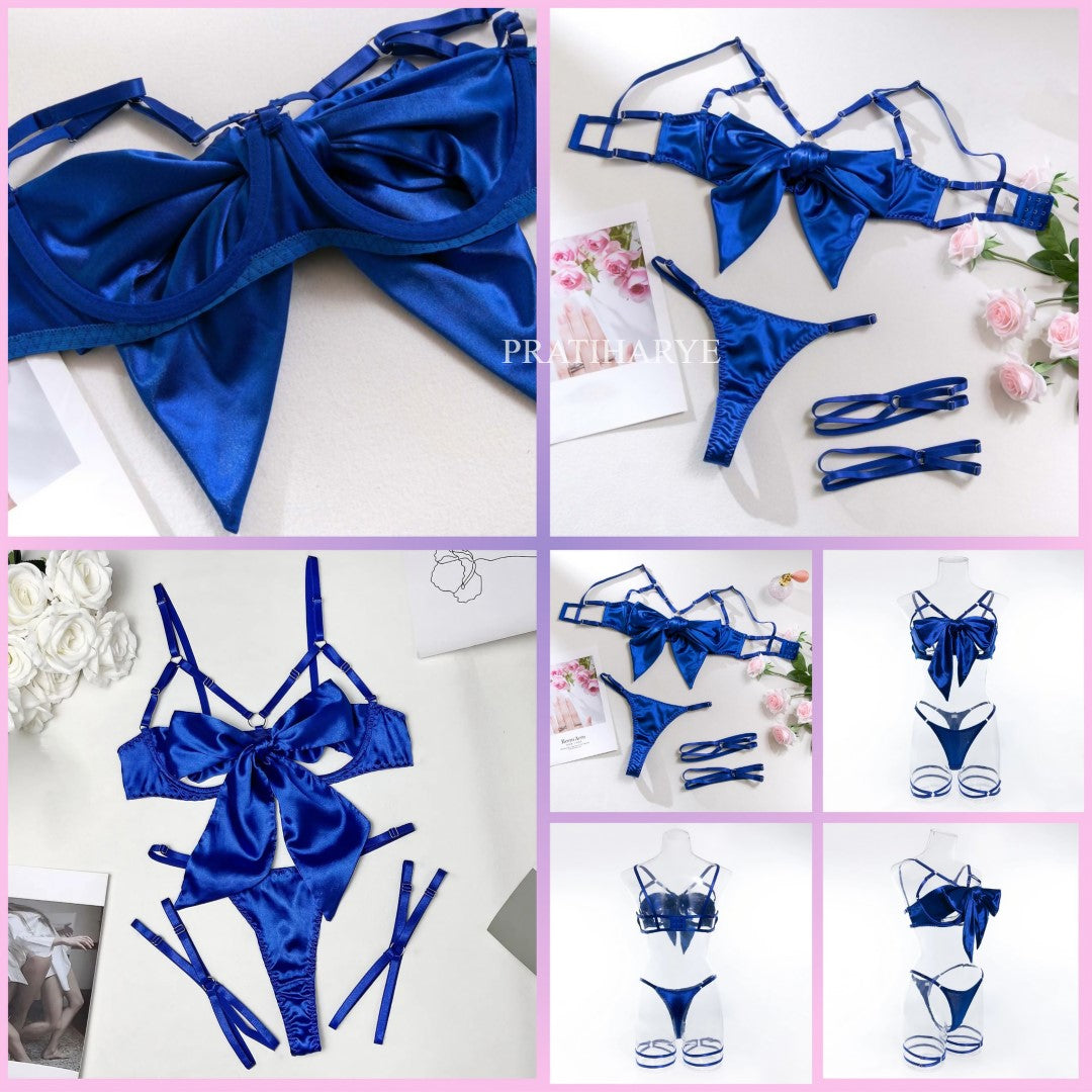 Trendy Bow Front Lingerie Set - Pratiharye