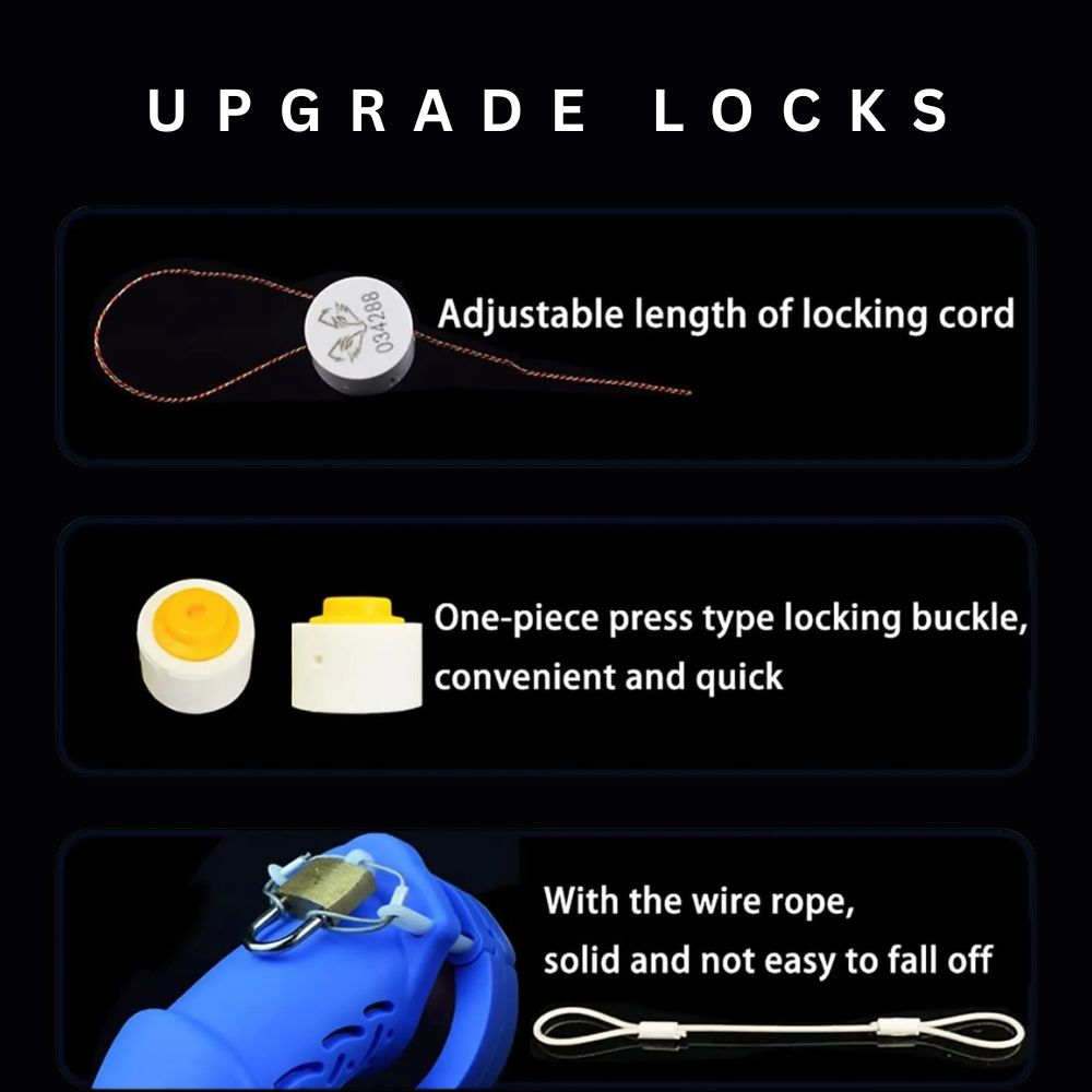 Premium Silicone Male Chastity Cage lock