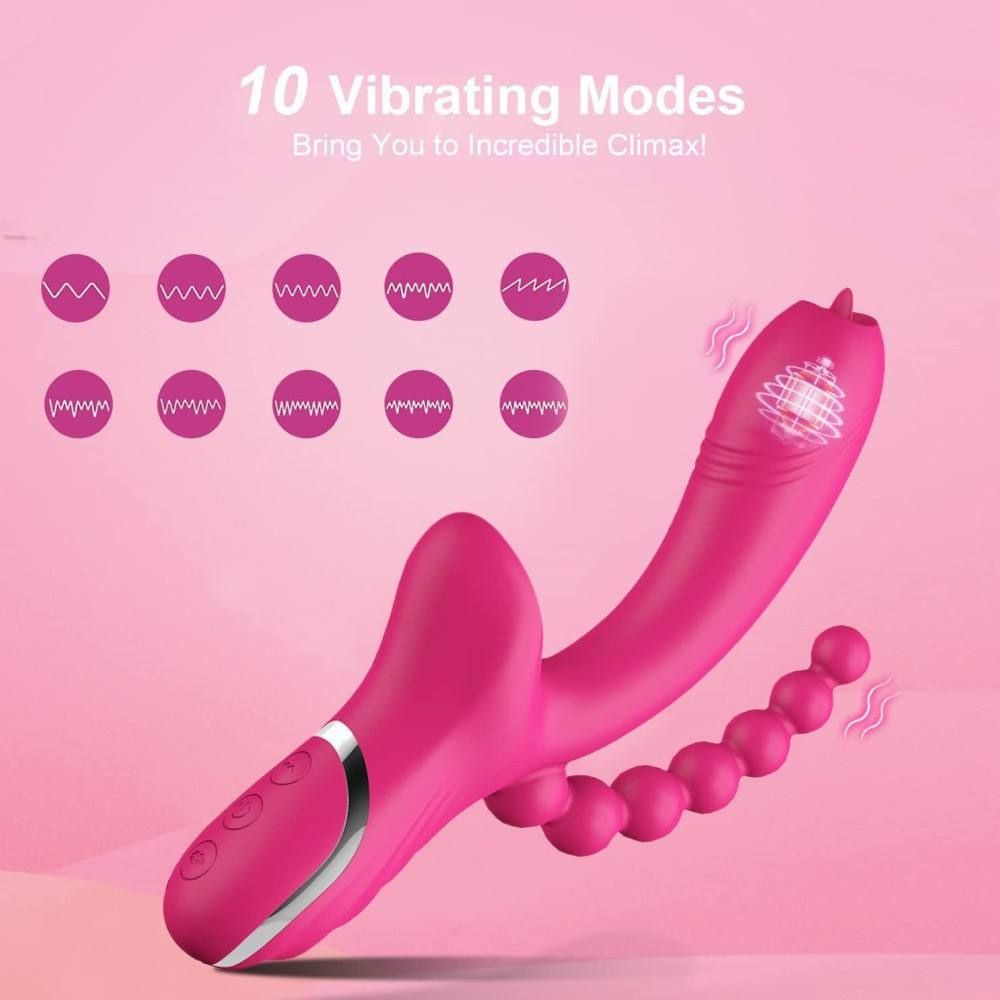 Intense Curve Dual Stimulator Dildo Sucker Vibrator