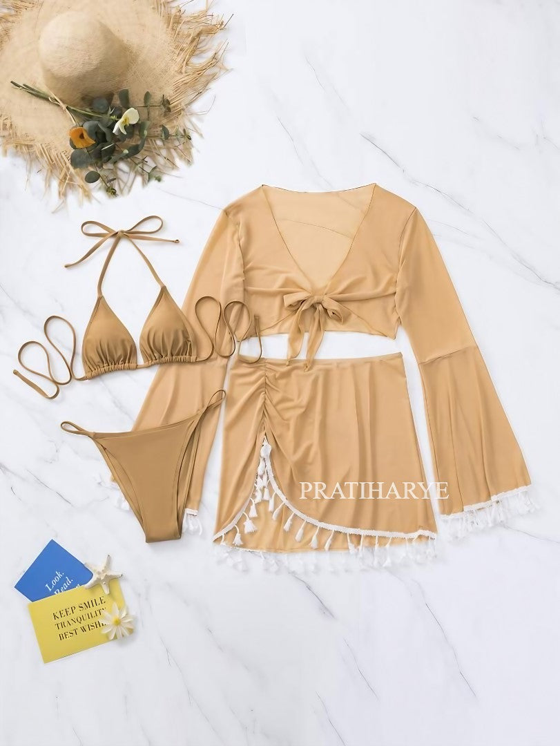 Bikini Set with Flare Top &amp; Skirt | Beachwear