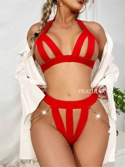 2pc Cut Out Lingerie Set - Partiharye