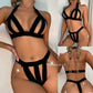 2pc Cut Out Chain Decor Lingerie Set - Non-Wired & Non-Padded with Chain Details