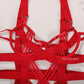 Pratiharye Premium 2pc Strap Detail - Underwired Garter Lingerie Set - Non Padded - Sexy Lingerie for Women