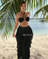 3Pc Beachwear With Ruffle Pant