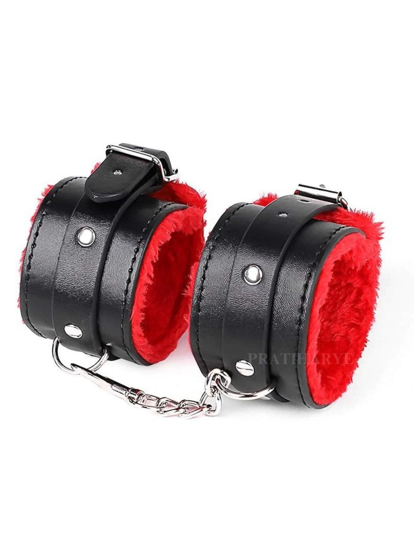 Soft Fur Pu Leather Handcuff