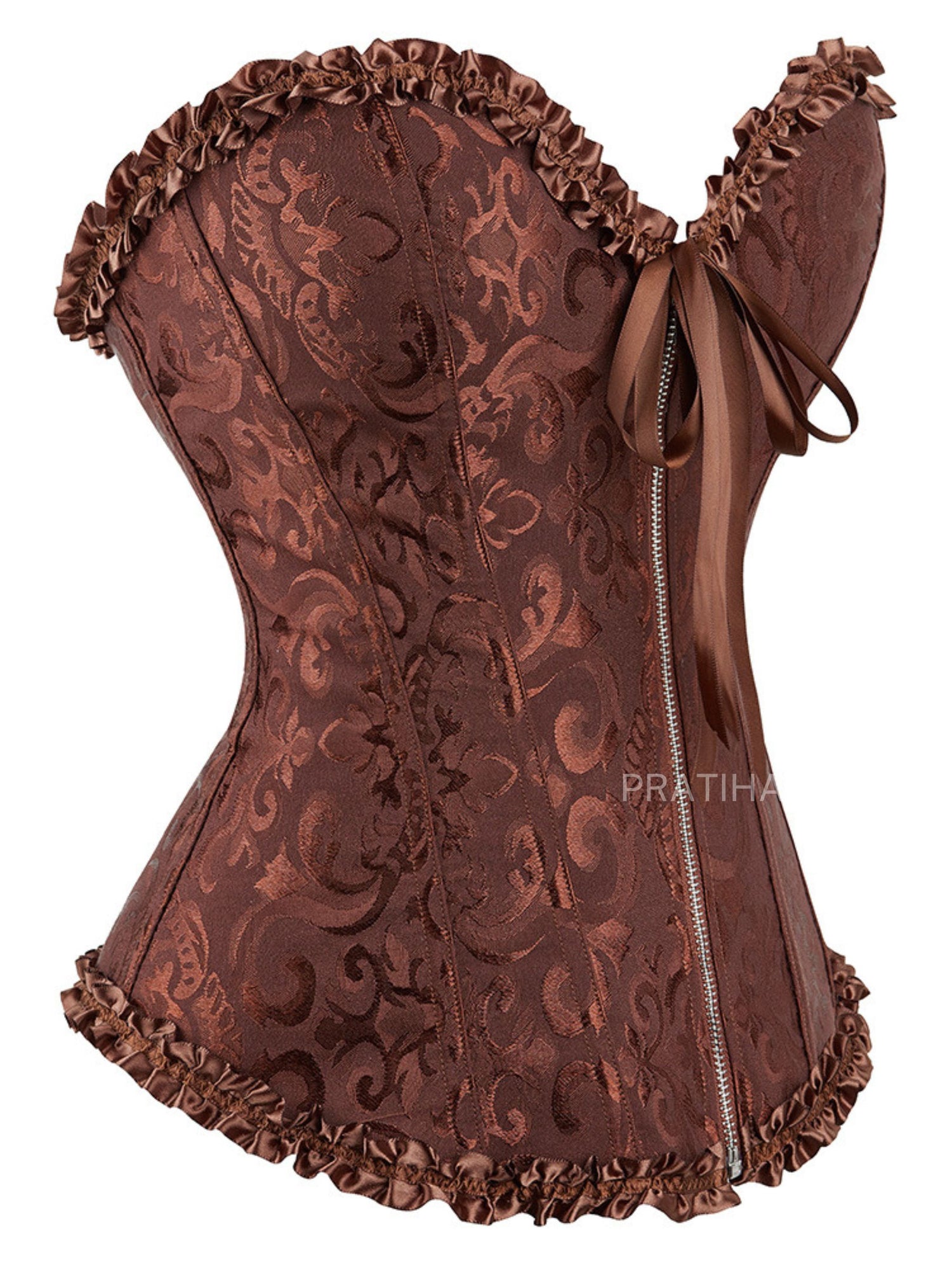 Jacquard Frill Trim Corset